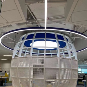 โคมไฟระย้าทรงกลมแบบจีน,ไฟเส้น Led แบบตรงและทางอ้อมรูปร่างตามสั่งสำหรับติดในอาคาร - Product Image 6