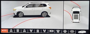 חליפה מקורית oem mitsubishi xforce מכונית 360 מעלות מצלמה ציפור נוף פנורמי חזית צד אחורי