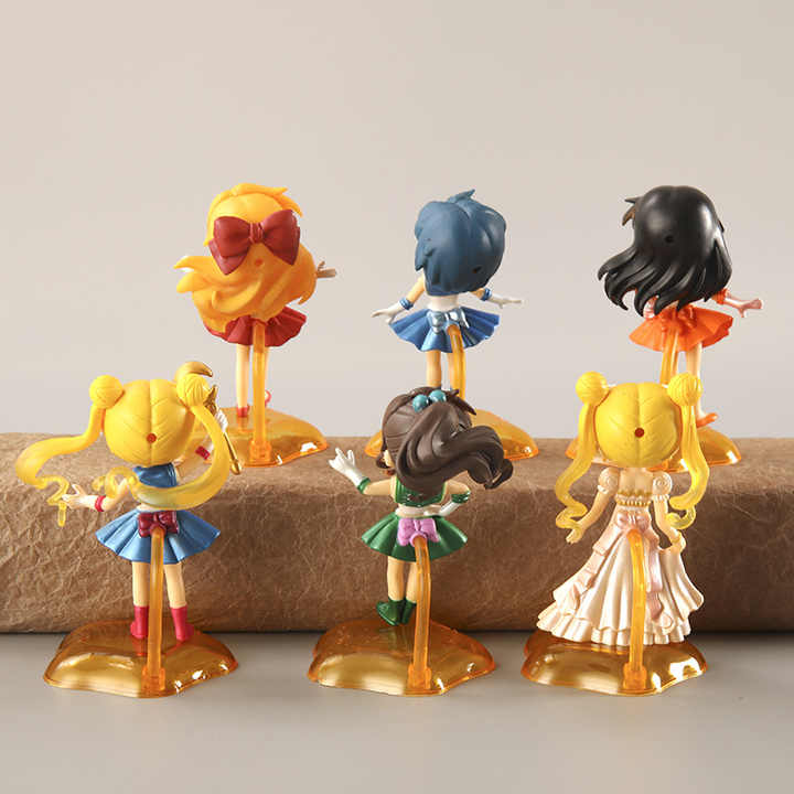 7 Styles 6-10cm Set Figure Pretty Soldier Sailor Moon Figurine Neptune Uranus PVC Toys Anime Action Figures