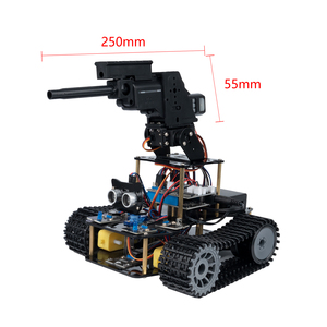 Anfänger freundliches intelligentes Tankroboter-Kit mit Revolver ketten gehäuse für Arduino STEM DIY Coding Education für Kinder