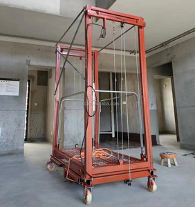 Elevador de andamio plegable móvil eléctrico/polipasto de control remoto/plataforma elevadora para decoración del hogar sitio de construcción
