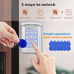 A buon mercato in metallo RFID Standalone porta di accesso di controllo della tastiera di blocco della porta lettore di codice pin di controllo di accesso