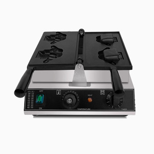 2025 Popular Street Food <strong>2</strong> Pcs Open Mouth Finger Type Machine <strong>Cake</strong> Ice Cream Cone Baking Machine Taiyaki Waffle <strong>Maker</strong> - Product Image 1