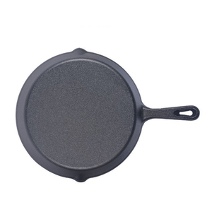 ハンドル付き高品質鍛造丸鍋プロ調理器具鋳鉄フライパン - Product Image 5