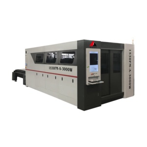 Macchine da taglio laser in fibra cnc da 6kw 8kw ad alta potenza completamente chiuso tavolo da lavoro auto focus metallo laser cutter - Product Image 1