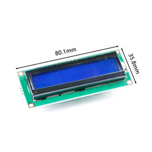 LCD1602 1602 LCD-Modul Blauer Bildschirm 16x2 Zeichen LCD-Anzeige mit seriellem IIC I2C-Schnittstellenadaptermodul für Arduino