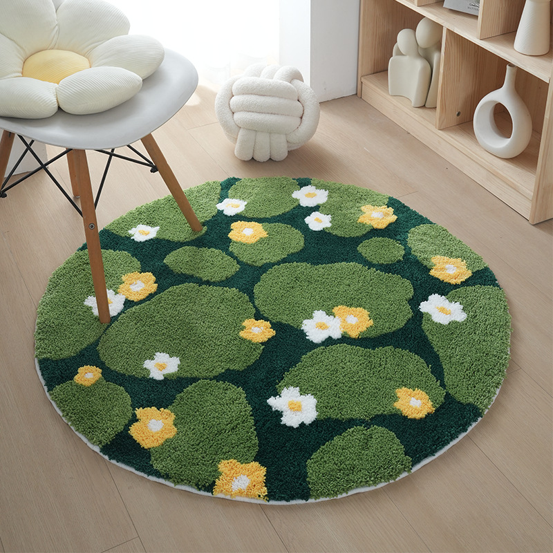Green lawn moss circle