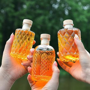 威士忌玻璃酒瓶小100毫升方形葡萄酒龙舌兰酒伏特加免费样品工厂价格150毫升无最小起订量