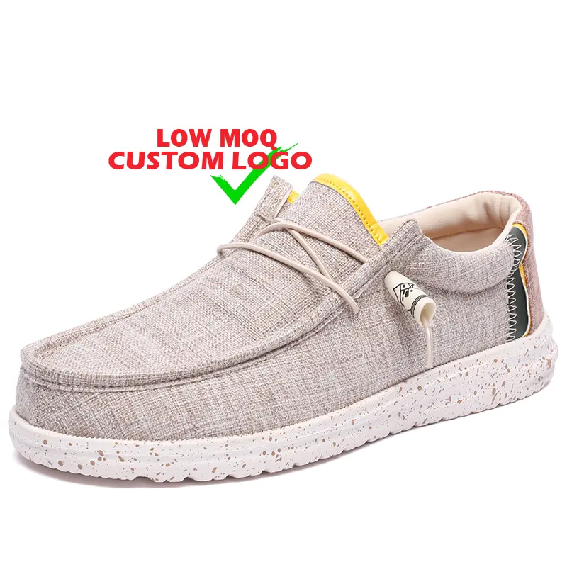 Vendita calda luce senza marchio slip on scarpe mocassino tela scarpe alla moda stile camminata