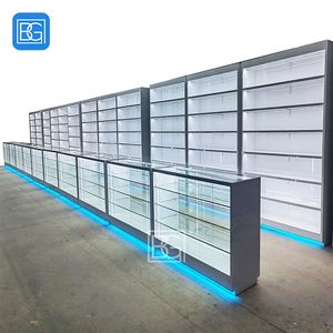 Tùy chỉnh mới trang trí tường hiển thị trường hợp ánh sáng sắt kính hiển thị tủ <span class=keywords><strong>rack</strong></span> Kệ LED bán lẻ hiển thị thuốc lá cho xì gà - Product Image 1