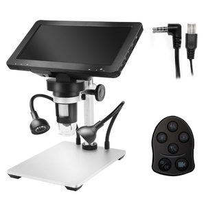 Microscopio Digital con pantalla LCD, dispositivo electrónico de escritorio con vídeo, fuente de luz LED externa, 1200X - Product Image 1