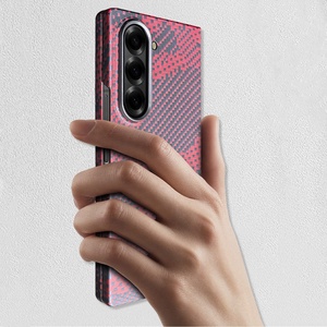 Multicolor Carbon Fiber Phone Cases for Samsung Z Fold 6 Sturdy Durable 1500D Aramid 0.5 Mm Thin <strong>Cover</strong>