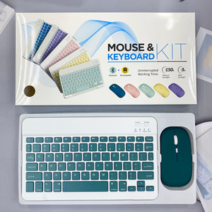 Dispositivos de batería Teclado inalámbrico Ratón para Apple iPad Xiaomi Samsung Huawei Teléfono Tablet PC Android IOS Windows Idioma personalizado
