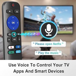 Голосовой универсальный пульт дистанционного управления для Roku Stick Remote Замена для проигрывателей Roku Streaming Sticks аудио и телевизоры - Product Image 4