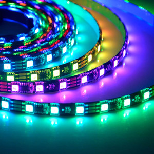 Pixel <span class=keywords><strong>RGB</strong></span> WS2811 12V 24V luce LED striscia luce programmabile paesaggio indirizzabile ingresso impermeabile flessibile Smart Led Strip