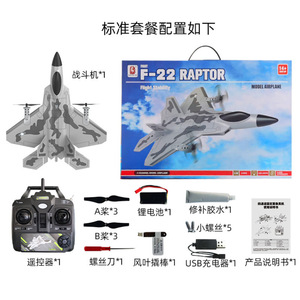 大型RcヘリコプターおもちゃグライダーRCモデル航空機F22空中写真電気リモコン戦闘機 - Product Image 6