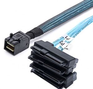 <strong>SAS</strong> SATA Cables SFF-8643 to 4 SFF-8482 Internal Mini <strong>SAS</strong> HD to 4 29pin SFF-8482 Connector with <strong>SAS</strong> 15pin Power Port 12GB/S Cable - Product Image 4