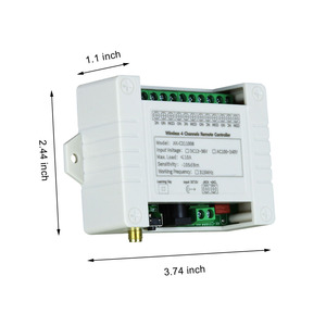 DC 12V 24V 36V 10A 433MHz 4 Channel <strong>Wireless</strong> <strong>Relay</strong> RF Remote <strong>Control</strong> Switch Receiver 4CH Metal Transmitter Smart Multiple Module - Product Image 2