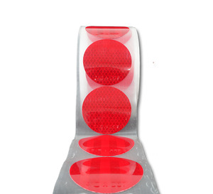 高可见度防水粘合剂反射器反光安全胶带3英寸圆形反光反射器 - Product Image 4