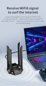 OEM RTL8832CU Chipset 5400Mbps 2.4ghz 5ghz 6ghz Wireless Receiver Dongle for Pc High Power Wifi to <strong>Computer</strong> Connect Adapter - Product Image 5