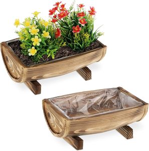 holz sukkulente pflanze behälter box rechteckiger blumentopf