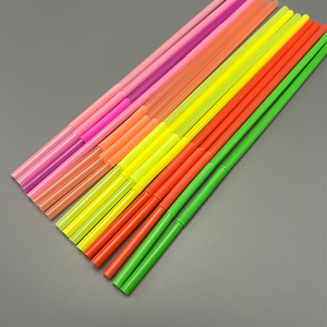 定制标志印刷一次性聚丙烯塑料吸管单独包装派对用花式吸管 - Product Image 3