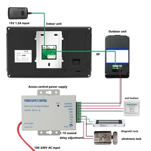 Timbre de vídeo inteligente con cable, Monitor interior, puerta, teléfono, intercomunicador, cámara exterior a prueba de lluvia, sistema de Control de acceso de seguridad para el hogar - Product Image 6