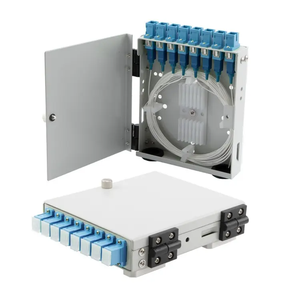 Mini caja de terminales de fibra óptica de metal de 4 puertos FTTH con conectores LC SC FC ST utilizados para aplicaciones de red FTTH - Product Image 1