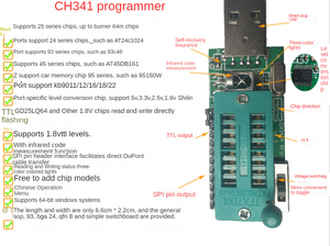 1 Programmierer einstellen V1.7 1.8V Pegel verschiebung W25Q64FW W25Q128FW Gd25LQ64 Programmier modul mit Adapter platine
