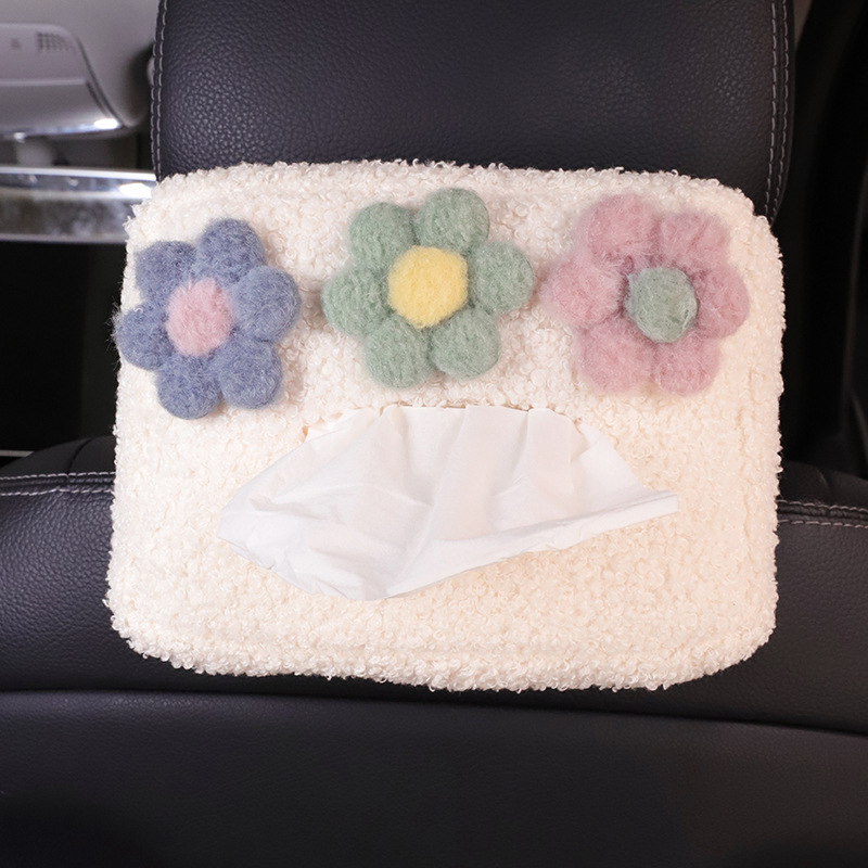 Caja de papel de cachemira blanca floral tipo B