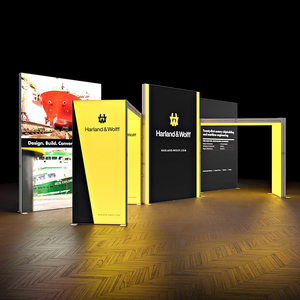 JiongChang Custom Trade Show Booth Showcases Tension Fabric Background Seg Pop up Led Backlight Boxes Exhibition Light Box - Product Image 1