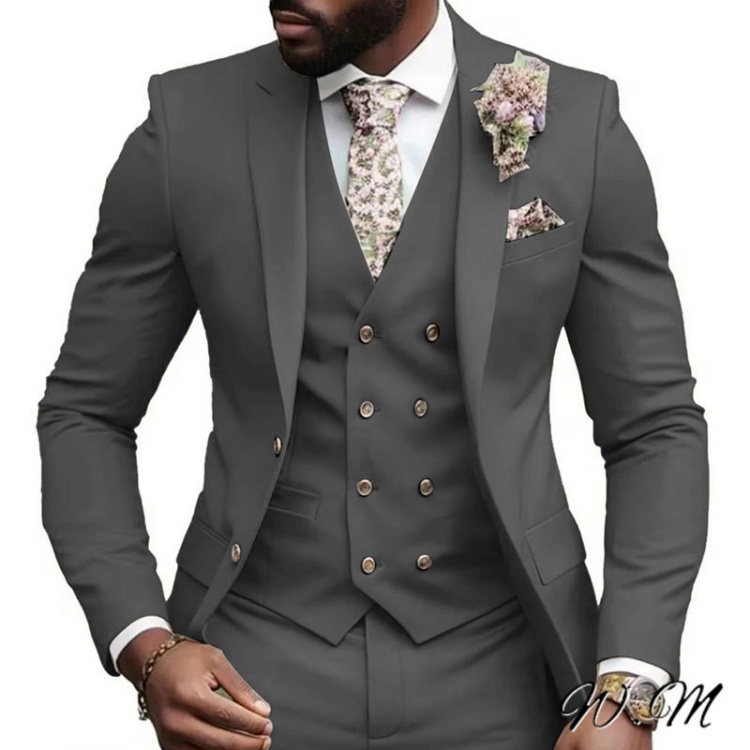 Gris (veste + gilet + pantalon)