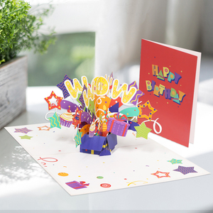 3D <strong>Pop</strong> up Cards Gift Box 3d Popup Birthday Greeting Card With Envelope - Product Image 2
