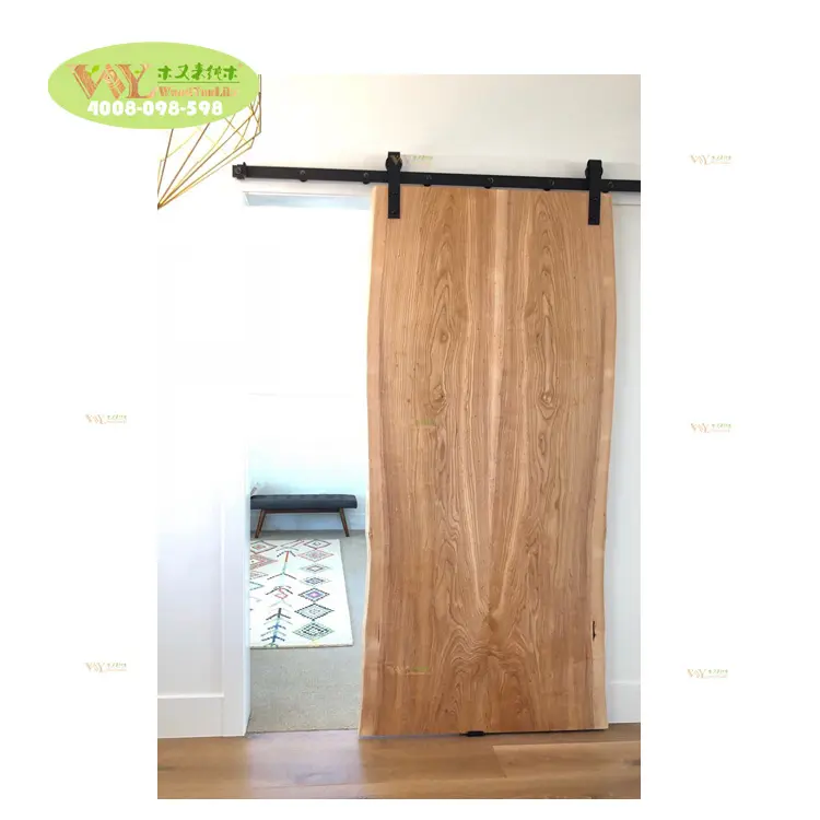 Porta deslizante/porta de berçário de madeira maciça de carvalho para sala de estar com design personalizado