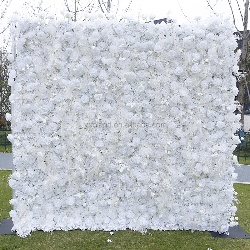 Mur de fleurs blanches 01