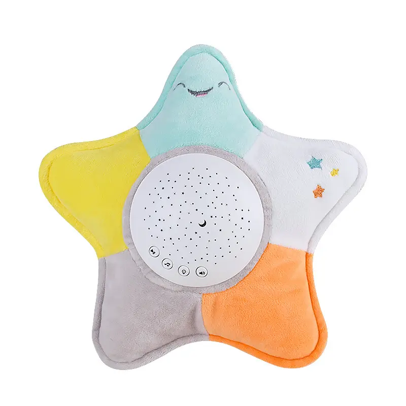 Baby Doll Plush Brinquedos ABS Dream Night Light Acalme Educação Infantil Brinquedo Skin-friendly Céu Estrelado Projeção com Música