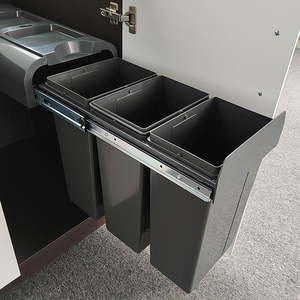 WELLMAX Contenedor de Basura para Cocina Debajo del Gabinete Reciclaje de Contenedores de Plástico y Cajas de Almacenamiento - Product Image 4