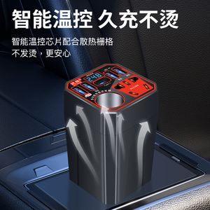 200wカーインバーター4 USBスマートデジタルディスプレイ、アンプカード付き12V24Vから110V220車載インバーターカーチャージャー - Product Image 4
