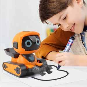 Robot robot intelligente emo giocattoli per bambini 2024 giocattolo di programmazione intelligente robot smart draw line penna follower robot emo - Product Image 2