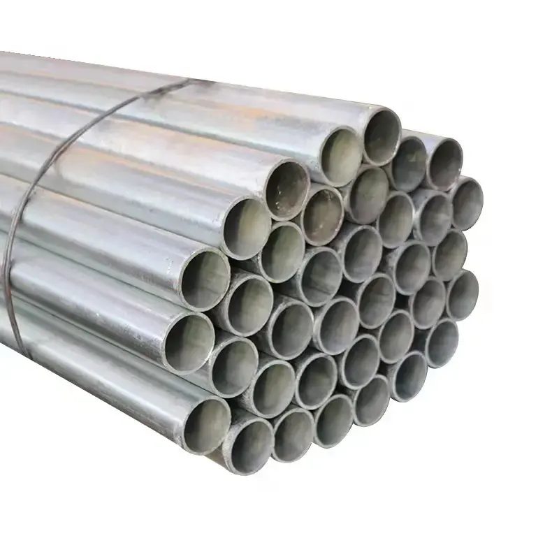 MS Steel ERW Carbon ASTM A53 Tubo de hierro galvanizado Tubo soldado Sch40 Acero galvanizado para material de construcción