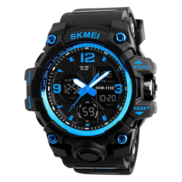 SKMEI 1155 B Relojes Jam Tangan Pria, Kustom Digital Olahraga Merek Jam Tangan Kuarsa