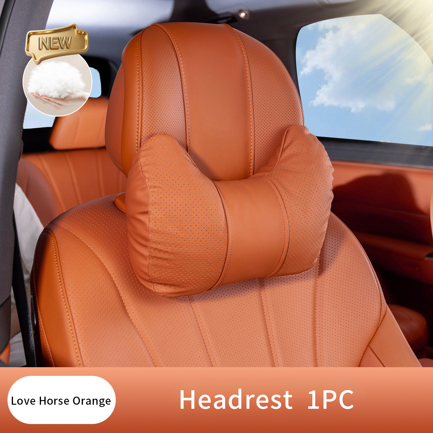 Love Horse Orange 1PC Neck Pillow