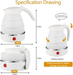 Auto Power off Folding Electric Kettle Mini <strong>Portable</strong> Travel Kettle with Temperature <strong>Control</strong> for Household Use Keeps Warm - Product Image 2