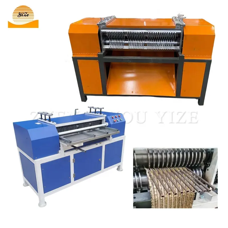 Máquina de reciclaje de radiador de aire acondicionado, cortador de radiador de reciclaje, tanque de agua, máquina separadora de cobre y aluminio