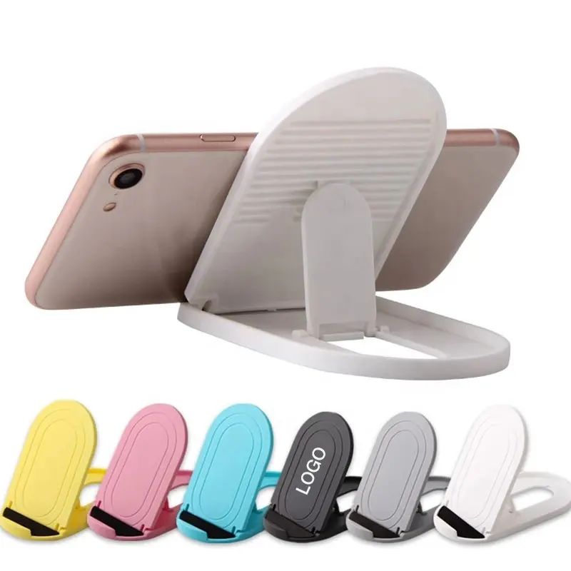 Stents de téléphone portable en plastique réglables de forme ovale support de tablette pliable de bureau support de Mobile paresseux
