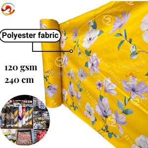 定制纺织面料100% 涤纶3d分散花印花超细纤维聚微床单面料 - Product Image 1