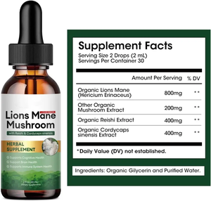 Kräuter-Supplement für die Gehirnfunktion | Energie-Spitzen-Gespüren-Ginseng mit Ashwagandha | Eleuthero und Maca-Tropfen - Product Image 6