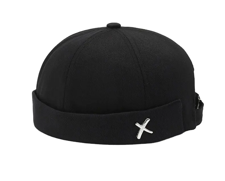 कम MOQ कपास Docker टोपी टोपी कार्यकर्ता नाविक टोपी Brimless टोपी लुढ़का कफ रेट्रो फैशन OEM के साथ Brimless टोपी समायोज्य beanie