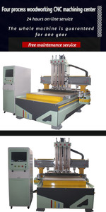 Máquina enrutadora CNC ATC multifunción, enrutador CNC ATC lineal de cuatro cabezales con 12 herramientas a la venta - Product Image 5