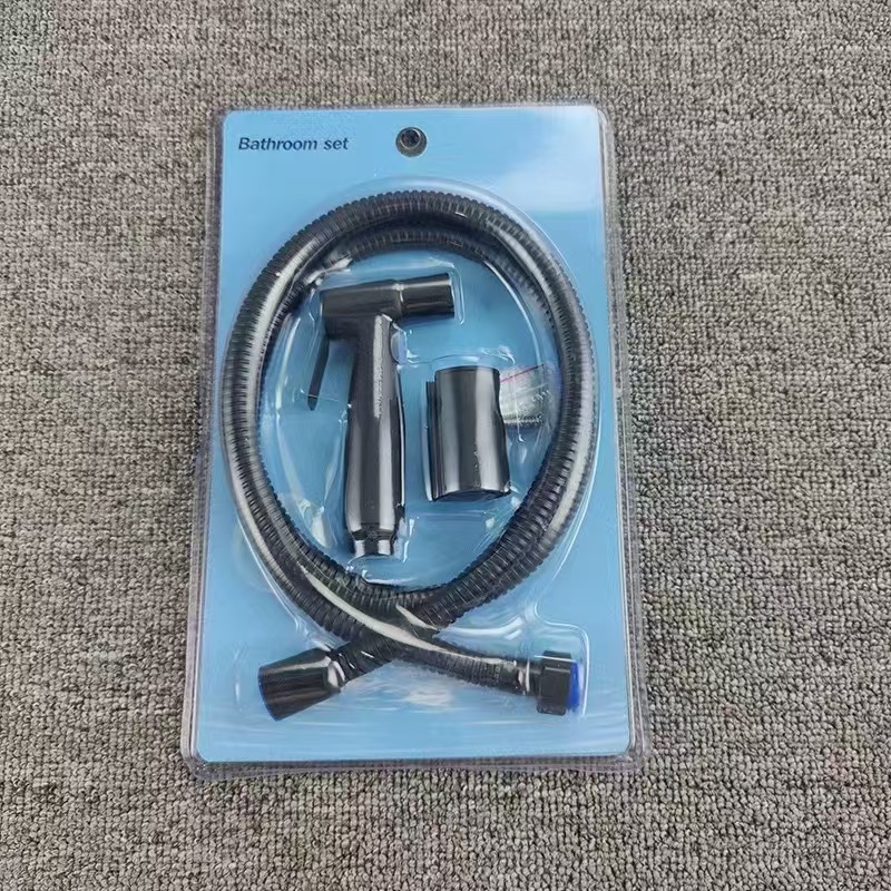 Black stainless steel three piece set-12m shower tube
